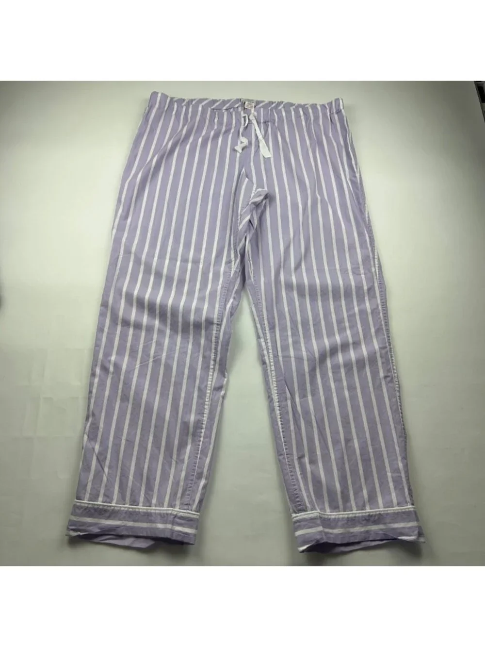 J. Crew Lavender Striped Cotton Pajama Pants XL